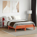 vidaXL viaszbarna tömör fenyőfa ágy matrac nélkül 135 x 190 cm