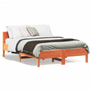vidaXL viaszbarna tömör fenyőfa ágy matrac nélkül 135 x 190 cm