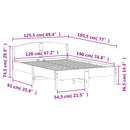 vidaXL tömör fenyőfa ágy matrac nélkül 120 x 190 cm