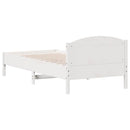 vidaXL fehér tömör fenyőfa ágy matrac nélkül 100 x 200 cm