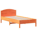 vidaXL viaszbarna tömör fenyőfa ágy matrac nélkül 100 x 200 cm