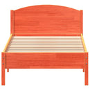 vidaXL viaszbarna tömör fenyőfa ágy matrac nélkül 100 x 200 cm