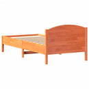 vidaXL viaszbarna tömör fenyőfa ágy matrac nélkül 100 x 200 cm
