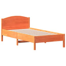 vidaXL viaszbarna tömör fenyőfa ágy matrac nélkül 90 x 190 cm