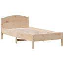 vidaXL tömör fenyőfa ágy matrac nélkül 75 x 190 cm