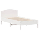 vidaXL fehér tömör fenyőfa ágy matrac nélkül 75 x 190 cm