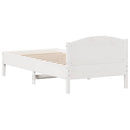 vidaXL fehér tömör fenyőfa ágy matrac nélkül 75 x 190 cm