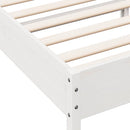 vidaXL fehér tömör fenyőfa ágy matrac nélkül 75 x 190 cm