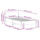 vidaXL fehér tömör fenyőfa ágy matrac nélkül 75 x 190 cm