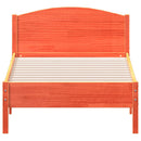 vidaXL viaszbarna tömör fenyőfa ágy matrac nélkül 75 x 190 cm