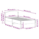 vidaXL viaszbarna tömör fenyőfa ágy matrac nélkül 75 x 190 cm