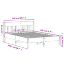 vidaXL viaszbarna tömör fenyőfa ágy matrac nélkül 120 x 200 cm