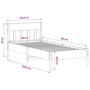 vidaXL fehér tömör fenyőfa ágy matrac nélkül 100 x 200 cm
