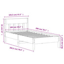 vidaXL viaszbarna tömör fenyőfa ágy matrac nélkül 100 x 200 cm