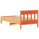 vidaXL viaszbarna tömör fenyőfa ágy matrac nélkül 90 x 200 cm