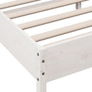 vidaXL fehér tömör fenyőfa ágy matrac nélkül 140x190 cm