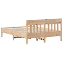 vidaXL tömör fenyőfa ágy matrac nélkül 135 x 190 cm