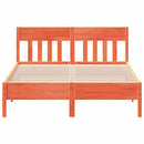 vidaXL viaszbarna tömör fenyőfa ágy matrac nélkül 135 x 190 cm