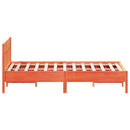vidaXL viaszbarna tömör fenyőfa ágy matrac nélkül 120 x 190 cm