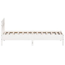 vidaXL fehér tömör fenyőfa ágy matrac nélkül 75 x 190 cm