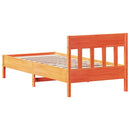 vidaXL viaszbarna tömör fenyőfa ágy matrac nélkül 75 x 190 cm