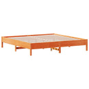 vidaXL viaszbarna tömör fenyőfa ágy matrac nélkül 200 x 200 cm