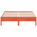 vidaXL viaszbarna tömör fenyőfa ágy matrac nélkül 150 x 200 cm