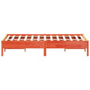 vidaXL viaszbarna tömör fenyőfa ágy matrac nélkül 150 x 200 cm