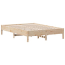 vidaXL tömör fenyőfa ágykeret ágy matrac nélkül 120 x 200 cm
