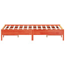 vidaXL viaszbarna tömör fenyőfa ágy matrac nélkül 120 x 200 cm