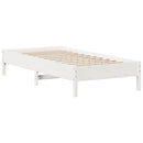vidaXL fehér tömör fenyőfa ágy matrac nélkül 100 x 200 cm