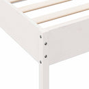 vidaXL fehér tömör fenyőfa ágy matrac nélkül 100 x 200 cm