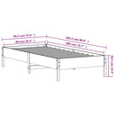 vidaXL tömör fenyőfa ágy matrac nélkül 90 x 200 cm