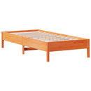 vidaXL viaszbarna tömör fenyőfa ágy matrac nélkül 90 x 200 cm