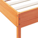 vidaXL viaszbarna tömör fenyőfa ágy matrac nélkül 90 x 200 cm