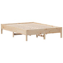 vidaXL tömör fenyőfa ágy matrac nélkül 140 x 190 cm