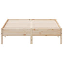 vidaXL tömör fenyőfa ágy matrac nélkül 140 x 190 cm