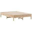 vidaXL tömör fenyőfa ágy matrac nélkül 140 x 190 cm