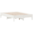 vidaXL fehér tömör fenyőfa ágy matrac nélkül 135 x 190 cm
