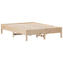 vidaXL tömör fenyőfa ágy matrac nélkül 120 x 190 cm