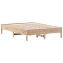 vidaXL tömör fenyőfa ágy matrac nélkül 120 x 190 cm