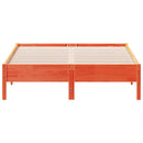 vidaXL viaszbarna tömör fenyőfa ágy matrac nélkül 120 x 190 cm
