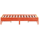 vidaXL viaszbarna tömör fenyőfa ágy matrac nélkül 120 x 190 cm