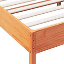 vidaXL viaszbarna tömör fenyőfa ágy matrac nélkül 120 x 190 cm