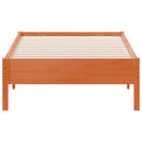vidaXL viaszbarna tömör fenyőfa ágy matrac nélkül 90 x 190 cm