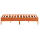 vidaXL viaszbarna tömör fenyőfa ágy matrac nélkül 90 x 190 cm