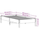 vidaXL viaszbarna tömör fenyőfa ágy matrac nélkül 90 x 190 cm