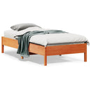 vidaXL viaszbarna tömör fenyőfa ágy matrac nélkül 90 x 190 cm