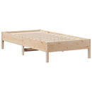 vidaXL tömör fenyőfa ágy matrac nélkül 75 x 190 cm
