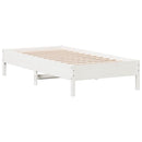 vidaXL fehér tömör fenyőfa ágy matrac nélkül 75 x 190 cm